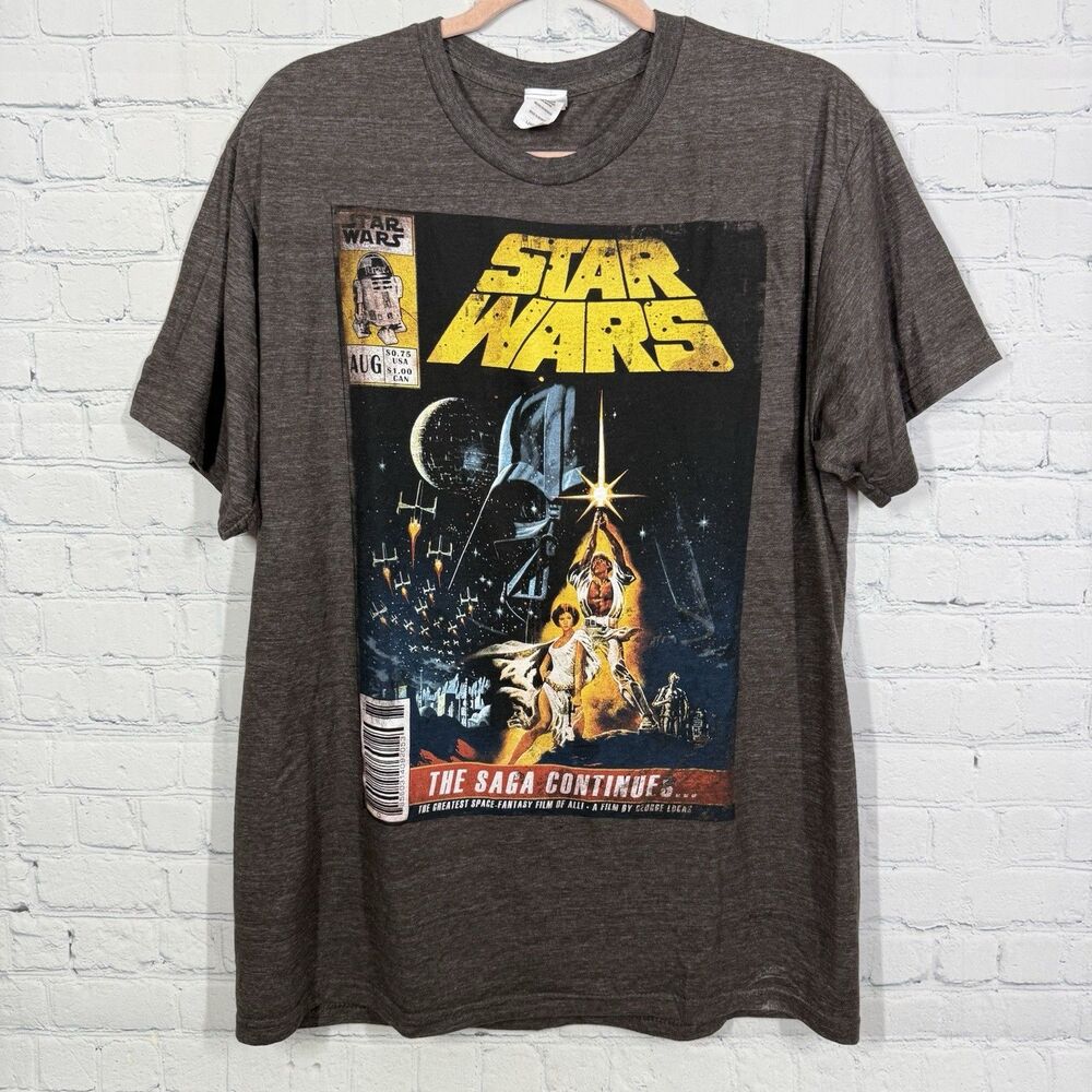 Star Wars Y2K Shirt Mens Large Skywalker Leia Darth Vader A New Hope